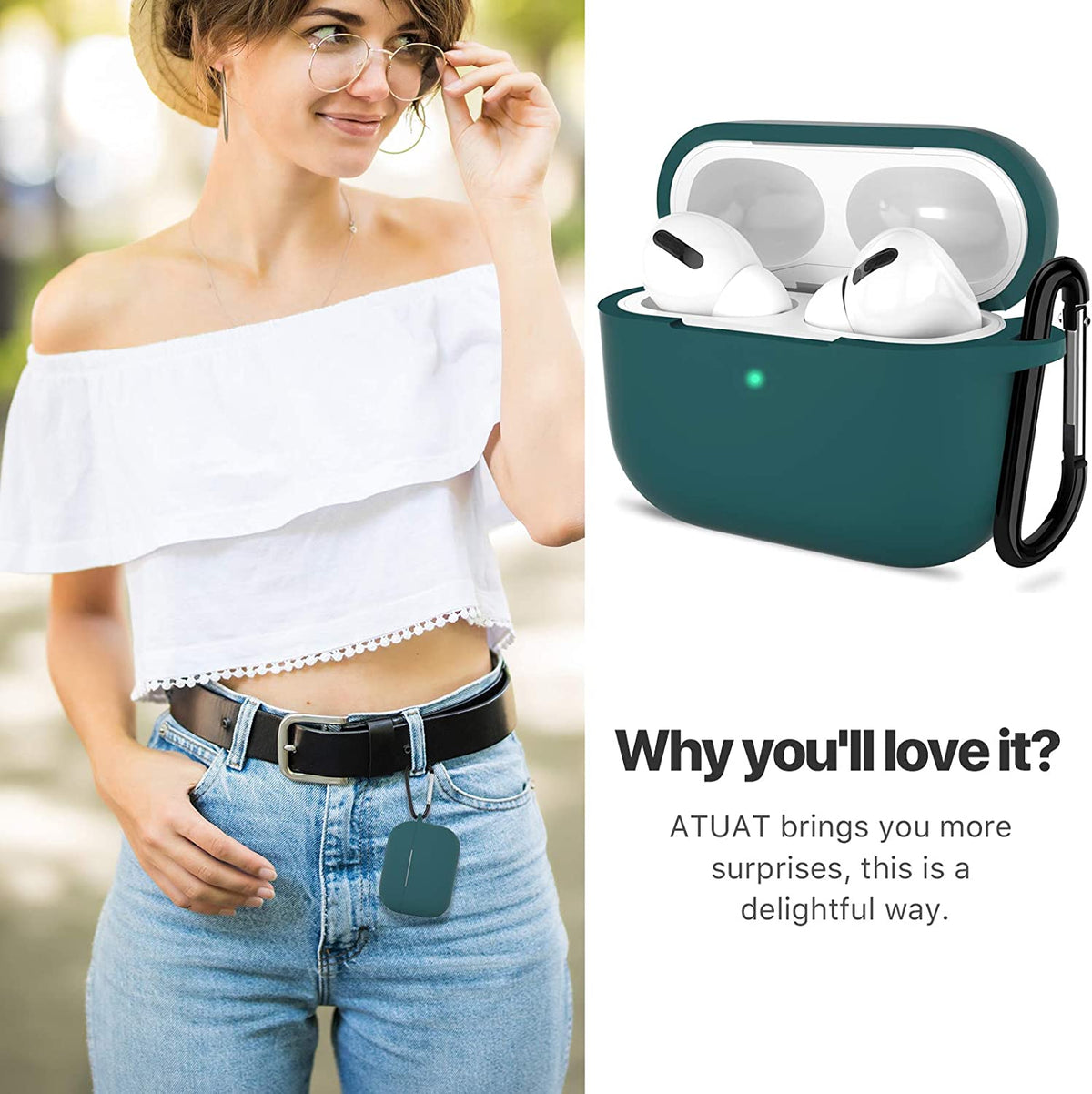 Avenza AirPods Pro Protective Case – Midnight Green